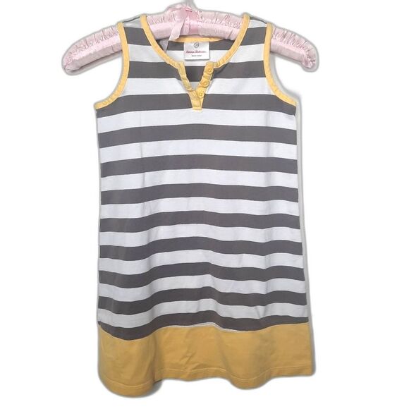 Hanna Andersson Striped Dress Size 6-7 - Picture 1 of 7